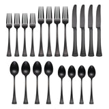 Lenox Portola Satin Black 20-Piece Flatware Set Metallic, BLACK METAL 896004