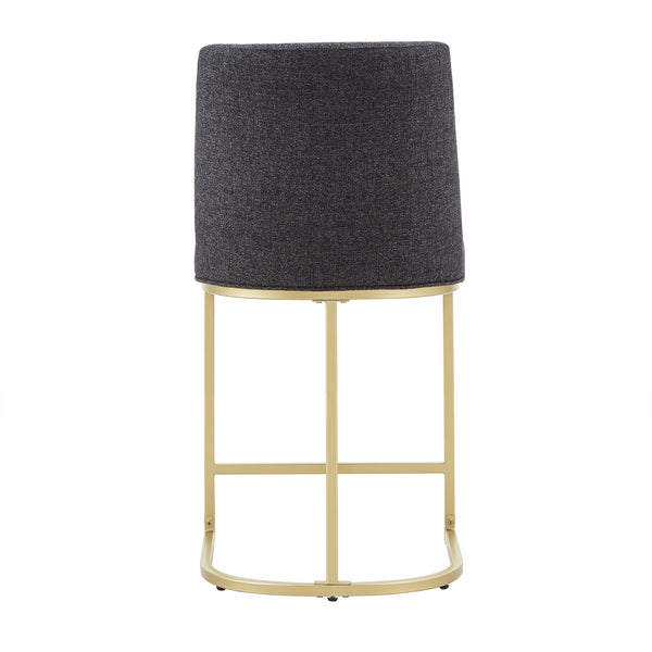 Homelegance By Top-Line Arvind Bar and Counter Stool (Set of 2) Black Metal