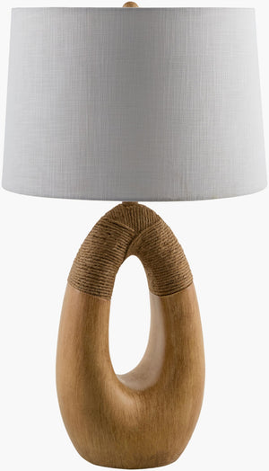 Livabliss Sokade Urn Silhouette Resin Table Lamp with Linen Shade for Warm Ambient Glow SOK-002