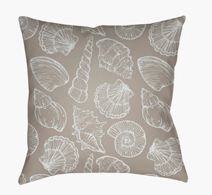 Livabliss Shells Woven Coastal Motif Accent Pillow Polyfill Insert for Sofa or Bedroom SOL033-1818