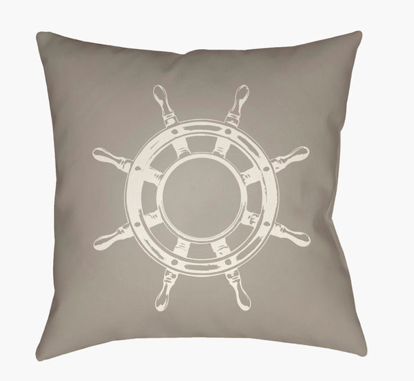 Livabliss Nautical Woven Coastal Accent Pillow Square Polyester Fill Beach House Decor SOL048-1818