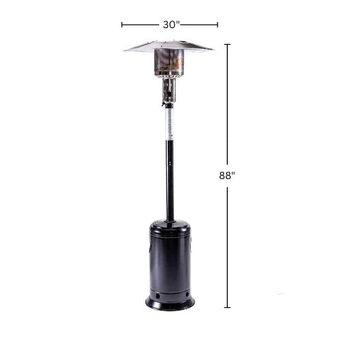 Origins Solara Outdoor Patio Heater 47000 Btu Radiant Warmth with Industrial Steel Dome OH-STBK