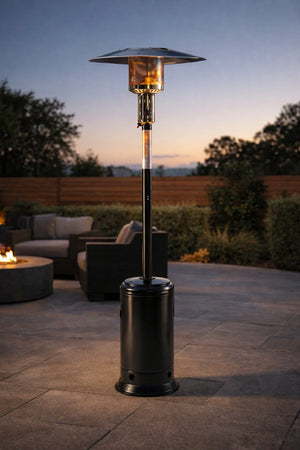 Origins Solara Outdoor Patio Heater 47000 Btu Radiant Warmth with Industrial Steel Dome OH-STBK