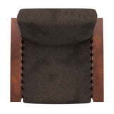 Homelegance By Top-Line Parcell Mission-Style Oak Finish Wood Accent Chair Dark Brown Wood