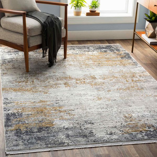 Surya Solar Mid-century Modern Woven Rug 1'11" X 2'11" | Luxurious Soft Feel, Durable, And Stylish Accent Charcoal Viscose,Acrylic Sor2302-23
