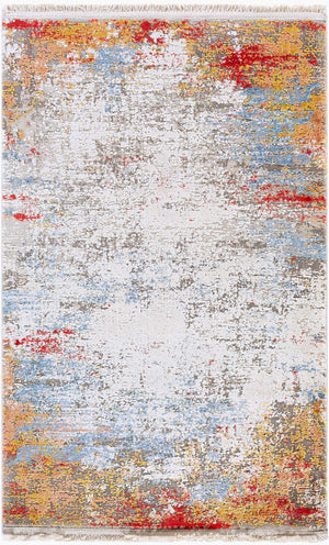 Surya Solar Mid-century Modern Woven Rug 1'11" X 2'11" | Luxurious Soft Feel, Durable, And Stylish Accent Orange Viscose,Acrylic Sor2303-23