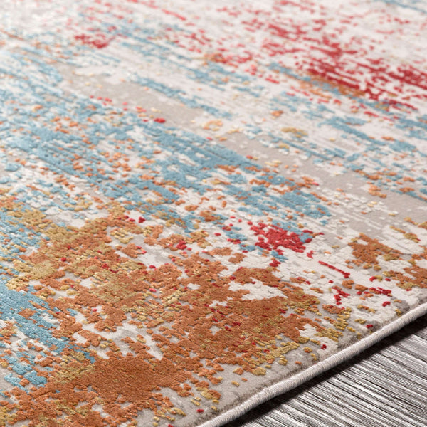 Surya Solar Mid-century Modern Woven Rug 1'11" X 2'11" | Luxurious Soft Feel, Durable, And Stylish Accent Orange Viscose,Acrylic Sor2303-23