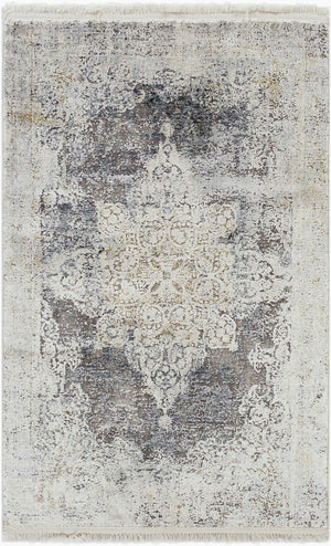 Surya Solar Mid-century Modern Woven Rug 1'11" X 2'11" | Luxurious Soft Feel, Durable, And Stylish Accent Black Viscose,Acrylic Sor2305-23