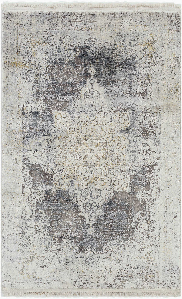 Surya Solar Mid-century Modern Woven Rug 1'11" X 2'11" | Luxurious Soft Feel, Durable, And Stylish Accent Black Viscose,Acrylic Sor2305-23