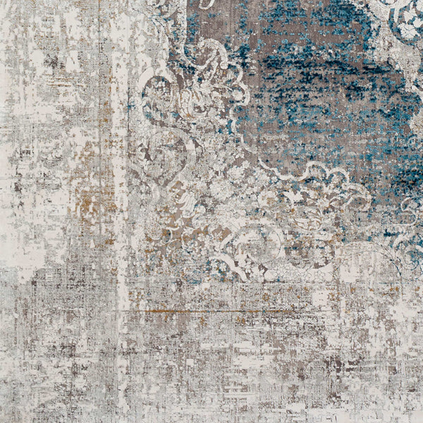 Surya Solar Mid-century Modern Woven Rug 1'11" X 2'11" | Luxurious Soft Feel, Durable, And Stylish Accent Sky Blue Viscose,Acrylic Sor2306-23