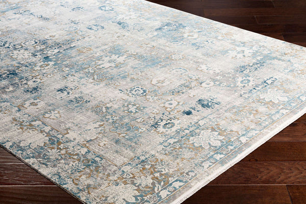 Surya Solar Mid-century Modern Woven Rug 1'11" X 2'11" | Luxurious Soft Feel, Durable, And Stylish Accent Sky Blue Viscose,Acrylic Sor2307-23