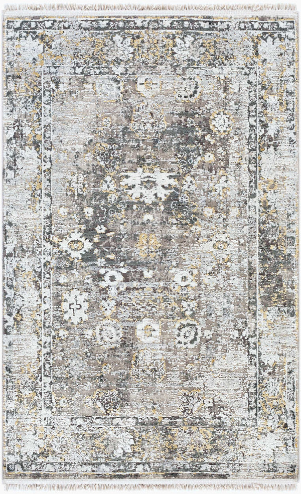 Surya Solar Mid-century Modern Woven Rug 1'11" X 2'11" | Luxurious Soft Feel, Durable, And Stylish Accent Black Viscose,Acrylic Sor2308-23