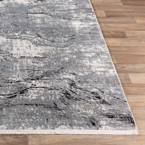 Surya Solar Mid-century Modern Machine Woven Viscose Accent Rug with Fringe for Entryways SOR2309-23