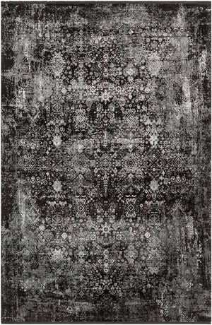 Surya Solar Mid-century Modern Woven Rug 1'11" X 2'11" | Luxurious Soft Feel, Durable, And Stylish Accent Black Viscose,Acrylic Sor2310-23