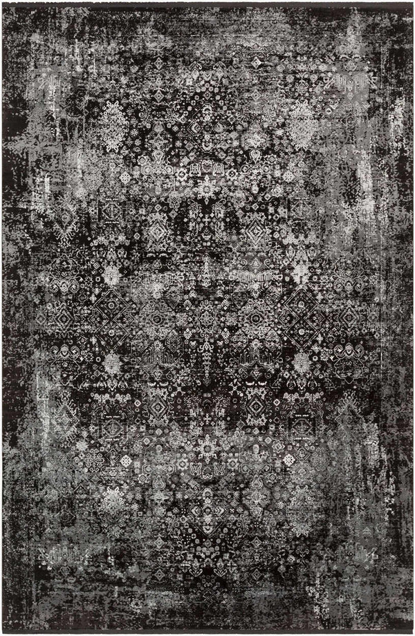 Surya Solar Mid-century Modern Woven Rug 1'11" X 2'11" | Luxurious Soft Feel, Durable, And Stylish Accent Black Viscose,Acrylic Sor2310-23