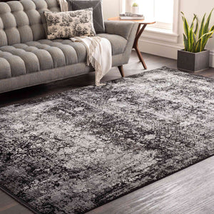 Surya Solar Mid-century Modern Woven Rug 1'11" X 2'11" | Luxurious Soft Feel, Durable, And Stylish Accent Black Viscose,Acrylic Sor2310-23