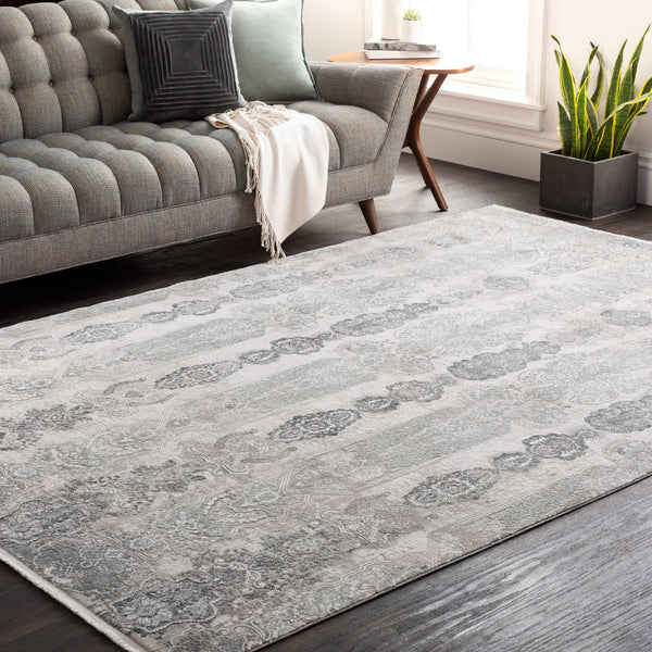 Surya Solar Mid-century Modern Woven Rug 1'11" X 2'11" | Luxurious Soft Feel, Durable, And Stylish Accent Gray Viscose,Acrylic Sor2311-38
