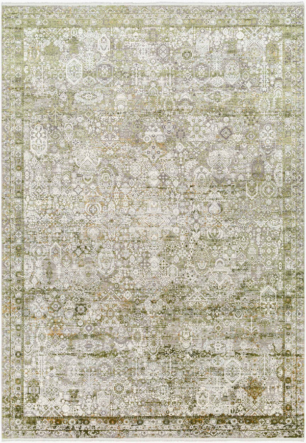 Surya Solar Mid-century Modern Woven Rug 1'11" X 2'11" | Luxurious Soft Feel, Durable, And Stylish Accent Olive Viscose,Acrylic Sor2325-76112