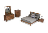 VIG Furniture California King Nova Domus Soria Mid-Century Grey & Walnut Bed VGMABR-32-BED-CK