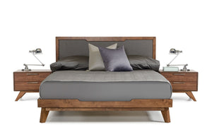 VIG Furniture Eastern King Nova Domus Soria Modern Grey & Walnut Bed VGMABR-32-BED-EK
