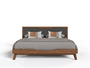 VIG Furniture Eastern King Nova Domus Soria Modern Grey & Walnut Bed VGMABR-32-BED-EK