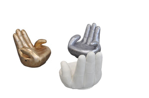 VIG Furniture Lamod Italia Sosia Italian Modern Silver Leather Hand Accent Chair VGNTSOSIA-H6002