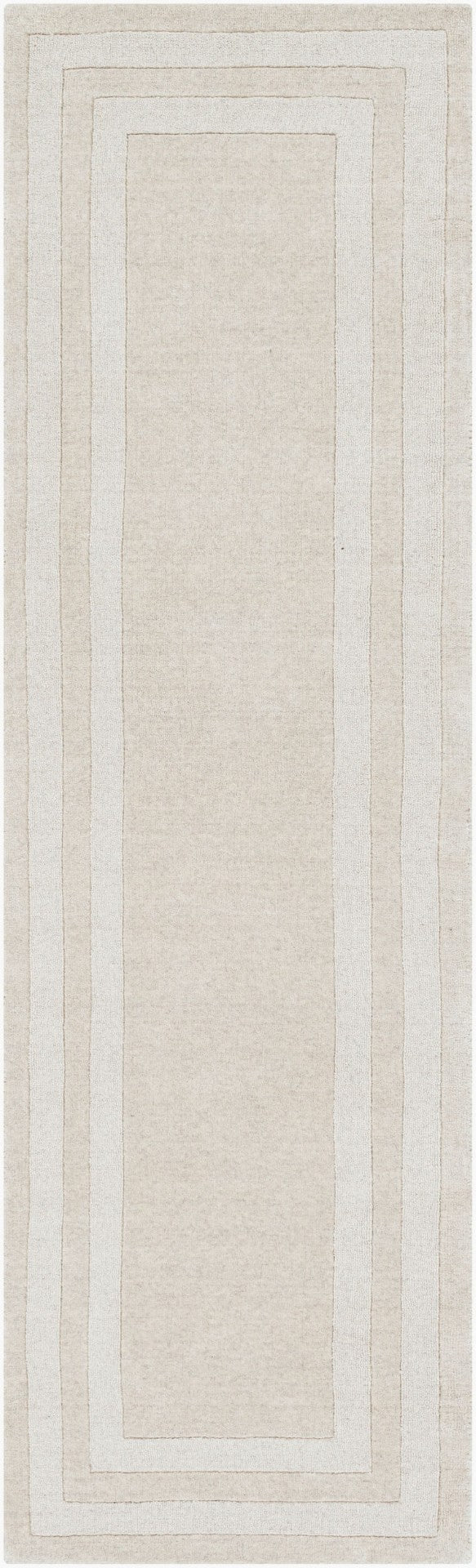 Livabliss Sorrento Hand Tufted Wool Nylon Area Rug with High Low Pile Texture for Living Rooms Beige, Taupe 2'6" x 8' SOT2300-268