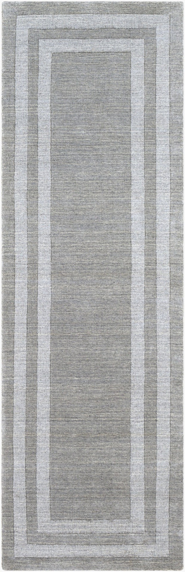 Livabliss Sorrento Hand Tufted Wool Blend Area Rug with High Low Pile for Modern Living Rooms Gray 2'6" x 8' SOT2304-268