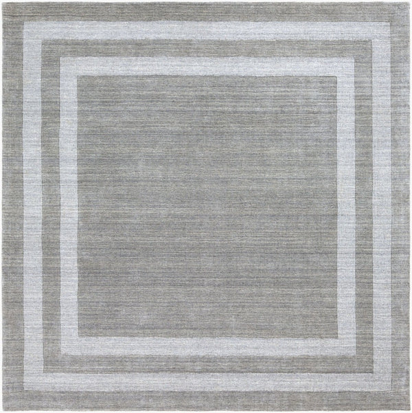 Livabliss Sorrento Hand Tufted Wool Blend Area Rug with High Low Pile for Modern Living Rooms Gray 8' x 8' SOT2304-8SQ