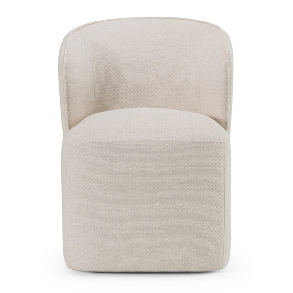 VIG Furniture Souza Modern Swivel Upholstered Chair With Plush Foam Seat, 360° Base For Comfort & Style Beige Dining Chair VGKK-KF.Y1256-BGE