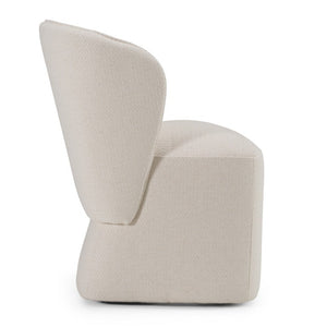 VIG Furniture Souza Modern Swivel Upholstered Chair With Plush Foam Seat, 360° Base For Comfort & Style Beige Dining Chair VGKK-KF.Y1256-BGE