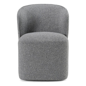 VIG Furniture Souza Modern Swivel Upholstered Chair With Plush Foam Seat, 360° Base For Comfort & Style Grey Dining Chair VGKK-KF.Y1256-GRY