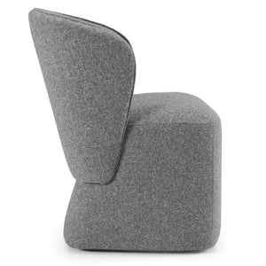 VIG Furniture Souza Modern Swivel Upholstered Chair With Plush Foam Seat, 360° Base For Comfort & Style Grey Dining Chair VGKK-KF.Y1256-GRY