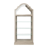 Mirrored Back Sliding Door Curio with Puck Light