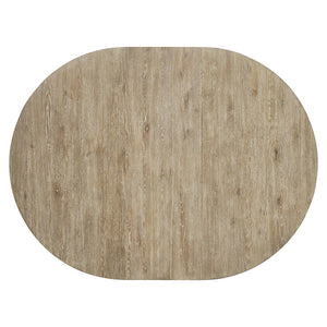 Bernhardt Bernhardt Tribeca Round Dining Table With 20" Leaf, White Oak Aurum Finish & Textured Steel Accents K2007