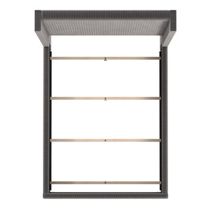 Homelegance By Top-Line Mylah Pleated Velvet Wingback Bed Grey Velvet