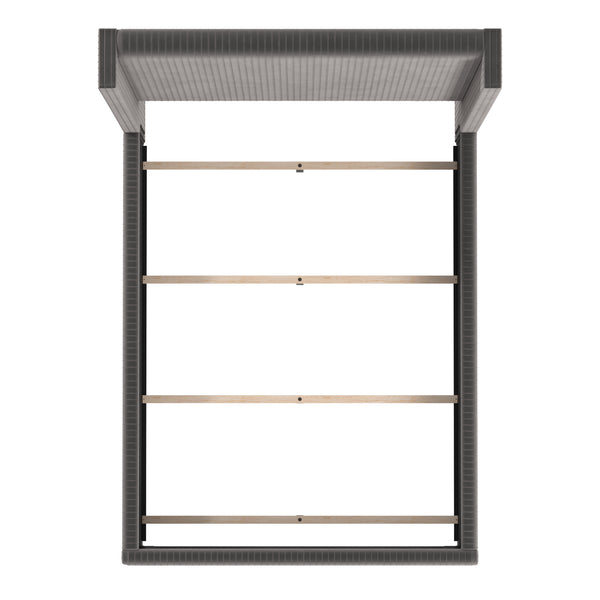 Homelegance By Top-Line Mylah Pleated Velvet Wingback Bed Grey Velvet