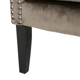 Christopher Knight Home® - Noble House - Tomlin Modern Glam Velvet Club Chair with Nailhead Trim