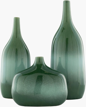 Livabliss Sparta Ceramic Outdoor Vase Set of Three Weather Resistant Sculptural Patio Accents SPA002-SET