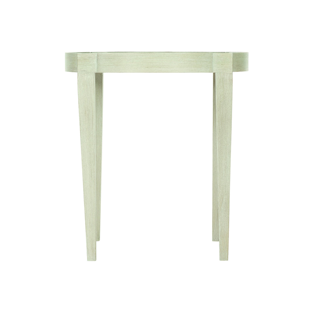 Bernhardt Bernhardt East Hampton Solid Ash End Table - Cerused Linen Top, Tapered Legs, Neo-Traditional Accent (98) 395121