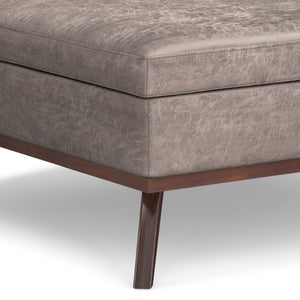 English Elm Owen - Versatile Xl Square Storage Ottoman Coffee Table In Distressed Grey Taupe For Stylish Living Spaces B136P159204-GIGA