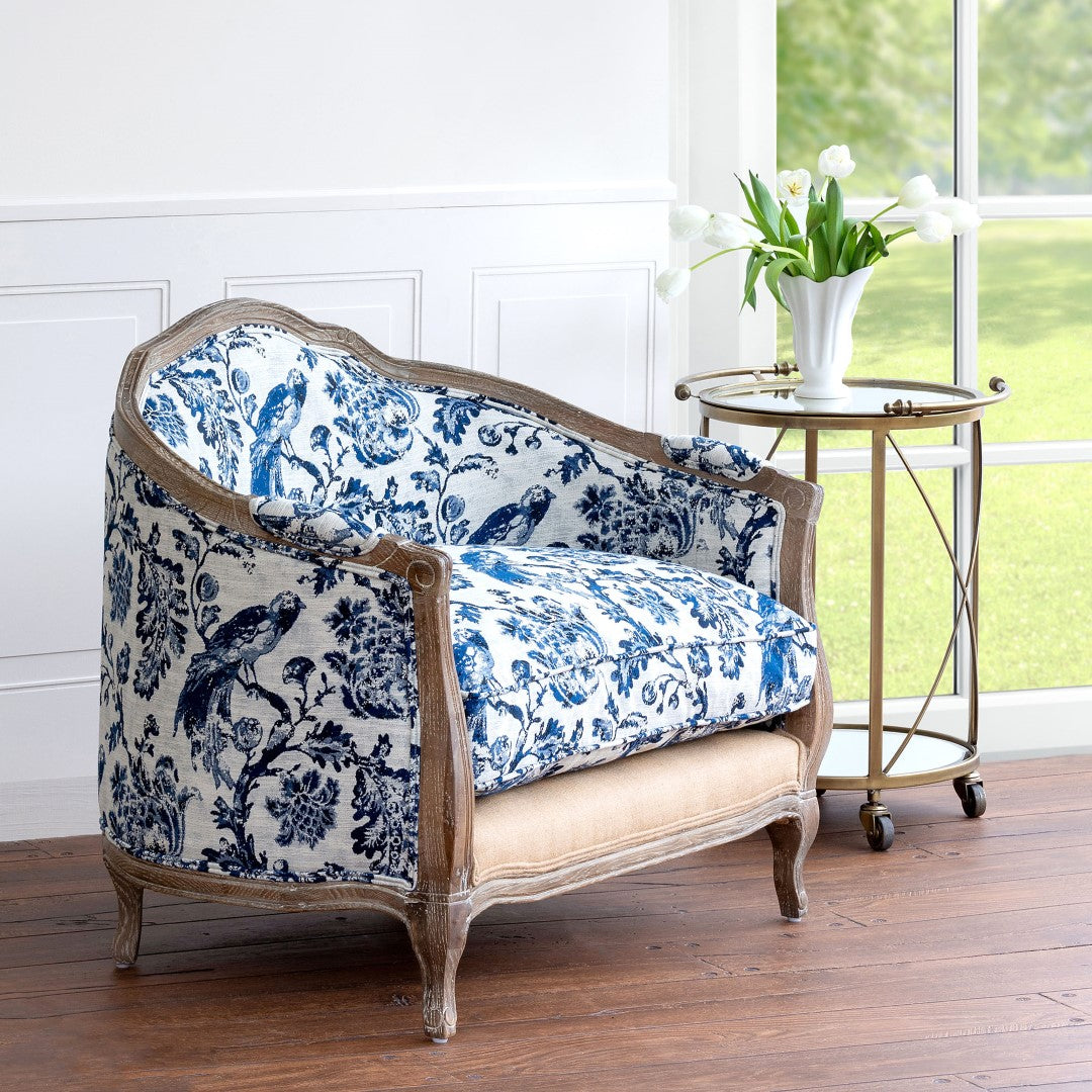 Park Hill Bluebird Toile Settee - Thumbnail 4