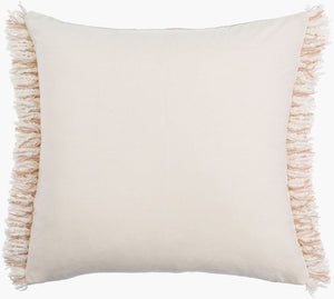 Surya Seraphina 18" Accent Pillow - Luxurious Cotton, Timeless Style & Easy-care For Home Decor Elegance Tan Cotton,Cotton Sph001-1818d
