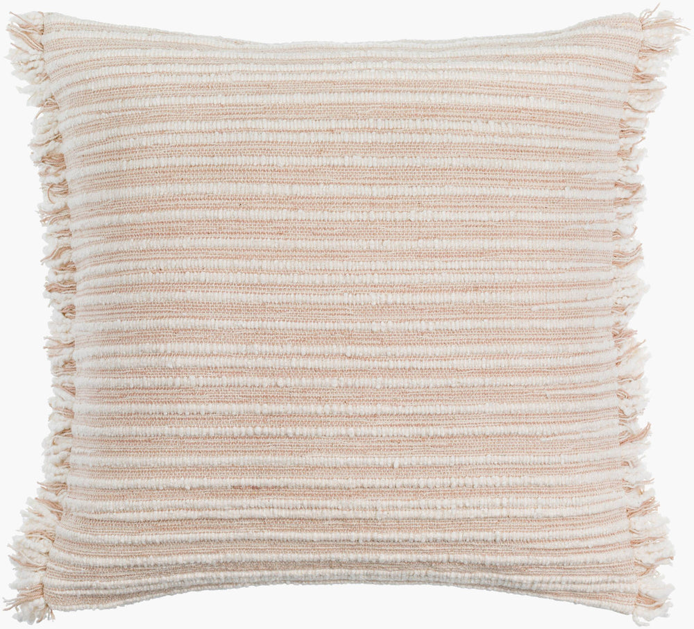 Surya Seraphina 18" Accent Pillow - Luxurious Cotton, Timeless Style & Easy-care For Home Decor Elegance Tan Cotton,Cotton Sph001-1818d