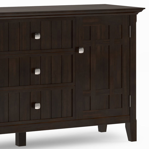 English Elm Bedford Sideboard Buffet - Handcrafted Dark Tobacco Brown Storage With Timeless Transitional Style B136P158488