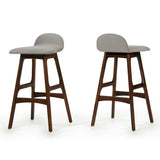 Christopher Knight Home® - Noble House - Anatoli Mid-Century Modern Upholstered Barstools (Set of 2)