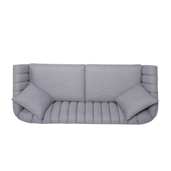 English Elm Christopher Knight Home® - 3-Seater Sofa - Elegant Grey Upholstered Comfort With Accent Pillows For Modern Living Spaces 66957.00AGRY_66957.00BGRY
