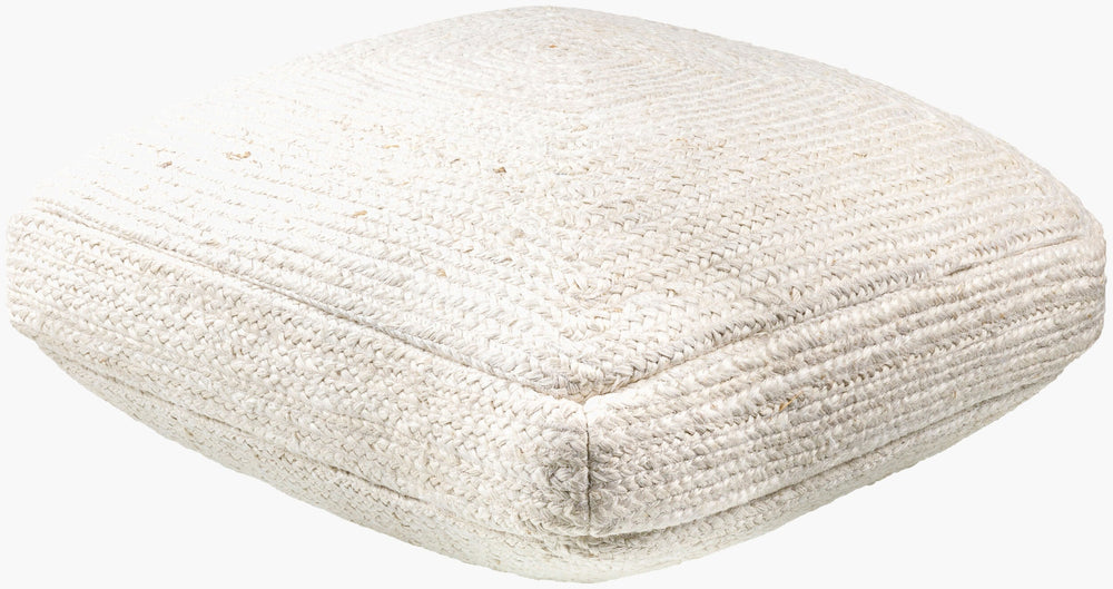 Surya Spenser 28"L X 28"W Modern Floor Pillow – Durable, Stylish & Easy Care For Ultimate Comfort Ivory Jute,Jute,Polyester,Polyfill Sps001-2828