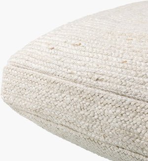 Surya Spenser 28"L X 28"W Modern Floor Pillow – Durable, Stylish & Easy Care For Ultimate Comfort Ivory Jute,Jute,Polyester,Polyfill Sps001-2828