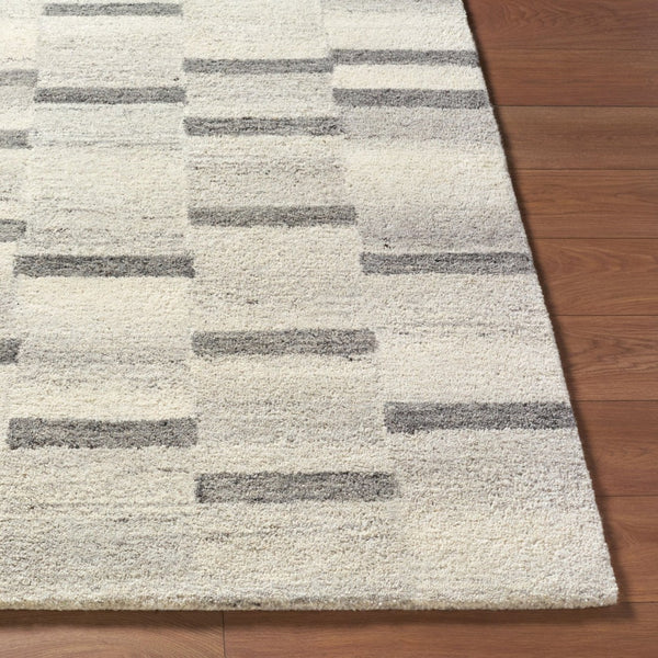 Livabliss Sao Paulo Hand Tufted Wool Accent Rug Artisan Crafted for Entryways and Bedrooms Ivory, Charcoal 5' x 7'6" SPU2300-576